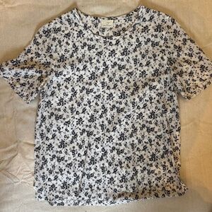 AG Adriano Goldschmied 100% Silk Floral Blouse – Size Small